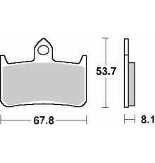Сбс акція гальмівні колодки kh187 street standart кераміка honda rs 250r '91-'92, rvf 400rr '90-'96 колір чорний