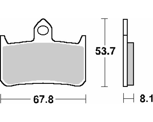 Сбс акція гальмівні колодки kh187 street standart кераміка honda rs 250r '91-'92, rvf 400rr '90-'96 колір чорний