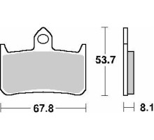 Сбс акція гальмівні колодки kh187 street standart кераміка honda rs 250r '91-'92, rvf 400rr '90-'96 колір чорний
