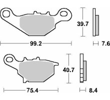 Sbs акція гальмівні колодки kh230 / kh396 street standart кераміка suzuki an 150 '98-'01, an 125 '94-'05, uc 125/150 '99-'02, uk 125 vecstar '94-'97, uk 110 адреса '15-'19, tr 50 street standart magic '97-'0