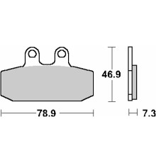 Sbs акційні гальмівні колодки kh256 street standard ceramic aprilia atlantic 500 '02-'05, leonardo 125/150 '99-'06, scarabeo 125/150 '99-'04, scarabeo 500 '03-'11, sportciЗАДНІ200/250 '04-'08, sportciЗАДНІ125 '04-&#