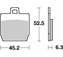 Гальмівні колодки sbs акційні kh268 street standard ceramic колір чорний