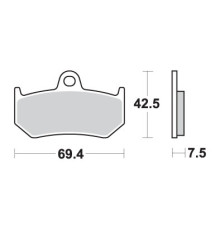 Sbs akcija гальмівні колодки kh320 street excel/racing sinter золотого кольору