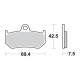 Sbs akcija гальмівні колодки kh320 street excel/racing sinter золотого кольору