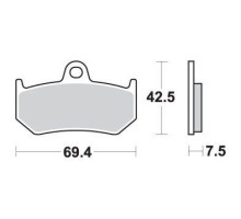 Sbs akcija гальмівні колодки kh320 street excel/racing sinter золотого кольору