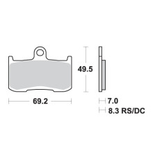 Sbs akcija гальмівні колодки kh347 racing dual carbon color black підходять: kawasaki z800/100, zx-9r, indian 1800, triumph 675/1050, winner 1364/1