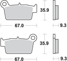 Sbs akcija гальмівні колодки kh367 off-road racing sinter gold color підходять: yamaha yz/yzf, kawasaki kxf, suzuki rmz зад