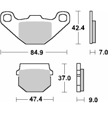 Гальмівні колодки sbs kh83 street standard ceramic aprilia rs4 50 '12-'19, piaggio vespa nrg 50 '06-'16, suzuki ah 50/80/100 adress '88-'95, an 125 '06-'08, eu 125/150 '01-'03, keeway hurricane 5 0 '06-'16,