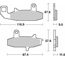 Сбс продаж гальмівних колодок х147 вулична стандартна кераміка колір чорний