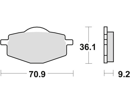Тормозні колодки trw lucas kh101 organic yamaha tdr 50 88-02, dt 80 85-97, dt 125 82-06, tdr 125 93-02, xt 350 85-95, xt 500 76-81, xt 600 87-03, xtz 660 91-95, перед / ззаду