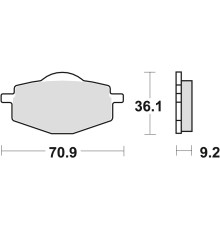 Гальмівні колодки trw lucas kh101 sinter offroad yamaha tdr 50 88-02, dt 80 85-97, dt 125 82-06, tdr 125 93-02, xt 350 85-95, xt 500 76-81, xt 600 87-03, xtz 660 91-9 5, передній/задній