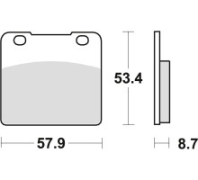 Гальмівні колодки trw lucas kh103 organic suzuki vs 1400 87-03, gsxf 1100 88-92, vs 800 92-03, vs 600 94-97, yamaha srx 250 85-87, передні/задні