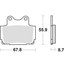 Тормозні колодки trw lucas kh104 organic yamaha tzr 125 88-92, fzs 600 98-03, srx 600 86-95, xj 600 / diversion 92-03, передні / задні