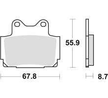 Тормозні колодки trw lucas kh104 organic yamaha tzr 125 88-92, fzs 600 98-03, srx 600 86-95, xj 600 / diversion 92-03, передні / задні