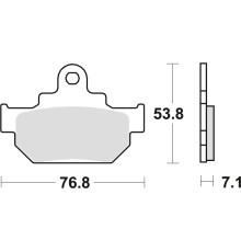 Тормозні колодки trw lucas kh106 organic suzuki gz 125 98-04, vl 125 00-08, ls savage 650 86-01, передні