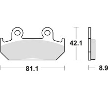 Тормозні колодки trw lucas kh121 organic honda cmx 450 86-89, cbr 600 87-94, xrv 750 90-92, передні