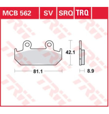 Гальмівні колодки trw lucas kh121 sinter racing honda cmx 450 86-89, cbr 600 87-94, xrv 750 africa twin 90-92, передні (заміна mcb562srq)(акція)
