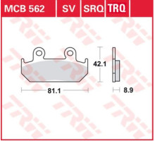 Гальмівні колодки trw lucas kh121 sinter racing honda cmx 450 86-89, cbr 600 87-94, xrv 750 africa twin 90-92, передні (заміна mcb562srq)(акція)
