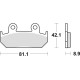 Тормозні колодки trw lucas kh121 sinter street honda cmx 450 86-89, cbr 600 87-94, xrv 750 africa twin 90-92, перед (акція)