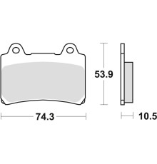 Гальмівні колодки trw lucas kh123 organic yamaha srx 600 88-95, fz 750 89-94, xv 750 92-94, tdm 850 91-96, fj 1200 88-97, xvz 1300 86-01, xv 1600 99-04, передні/задні )