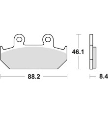 Тормозні колодки trw lucas kh124 kh412 sinter street honda vt 600 shadow '88, nx 650 dominator 90-94, vfr 750 86-87, cbr 1000 f 87-88, передні