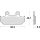 Тормозні колодки trw lucas kh124 kh412 sinter street honda vt 600 shadow '88, nx 650 dominator 90-94, vfr 750 86-87, cbr 1000 f 87-88, передні