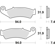 Гальмівні колодки trw lucas kh125 спечений метал offroad honda cr 125 / 250 87-94, nx / xr 250 88-95, cr 500 87-94, xr 600 88-99, kawasaki kx 125 94-08, перед (акція)
