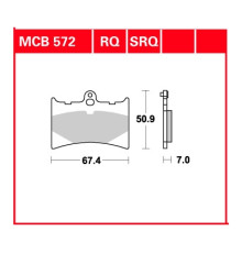 Гальмівні колодки trw lucas kh126 organic aprilia af 125 89-92, rs 125 95-06, gilera nordwest 600 91-93, moto guzzi quota 1000 89-97, передні/задні