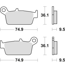 Тормозні колодки trw lucas kh131 organic honda crf 230 08-10, xr 250 88-97, xr 600 91-99, yamaha wr 125 98-07, задні