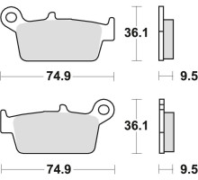 Тормозні колодки trw lucas kh131 sinter offroad (performance) honda crf 230 08-10, xr 250 88-97, xr 600 91-99, yamaha wr 125 98-07, задні (акція)