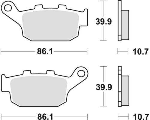 Тормозні колодки trw lucas kh140 organic honda xlv transalp 91-13, xrv 750 africa twin 90-03, nx 650 dominator 88-94, suzuki xf 650 97-02, yamaha xj6 09-12, задні