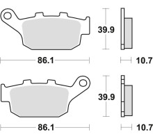 Тормозні колодки trw lucas kh140 sinter street honda xlv transalp 91-13, xrv 750 africa twin 90-03, nx 650 dominator 88-94, suzuki xf 650 97-02, yamaha xj6 09-12, задні