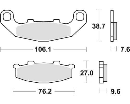 Гальмівні колодки trw lucas kh141 organic kawasaki gpz 500 94-04, zr 550 91-95, suzuki rgv 250 91-92, gsx 1100 g 94-95, перед/зад (акція)