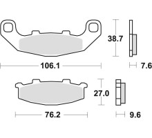 Гальмівні колодки trw lucas kh141 organic kawasaki gpz 500 94-04, zr 550 91-95, suzuki rgv 250 91-92, gsx 1100 g 94-95, перед/зад (акція)