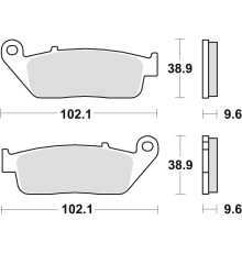 Тормозні колодки trw lucas kh142 kh226 organic honda vfr 750 88-97, cbr 1000f 89-92, gl 1500 f6c 97-03, triumph tiger 900 99-01, задні