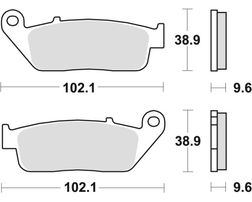 Тормозні колодки trw lucas kh142 kh226 organic honda vfr 750 88-97, cbr 1000f 89-92, gl 1500 f6c 97-03, triumph tiger 900 99-01, задні