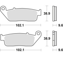 Тормозні колодки trw lucas kh142 kh226 organic honda vfr 750 88-97, cbr 1000f 89-92, gl 1500 f6c 97-03, triumph tiger 900 99-01, задні