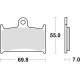 Тормозні колодки trw lucas kh145 kh236 organic suzuki gsf 1200 96-00, rf 900 94-97 перед (акція)