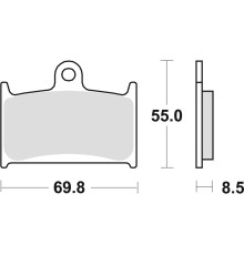 Тормозні колодки trw lucas kh145 kh236 sinter street suzuki gsxr 750 88-93, gsxr 1100 89-92, triumph daytona 955 96-06, speed triple 955 99-04, daytona 1200 95-97, trophy 1200 94-03, перед (акція)