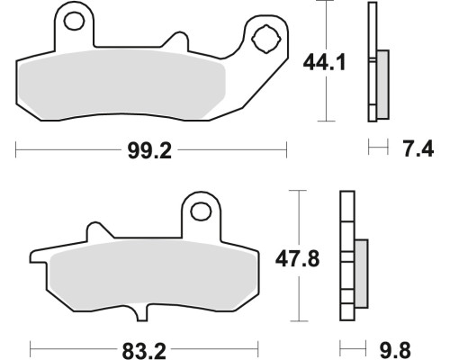 Тормозні колодки trw lucas kh157 organic suzuki rgv 250 93-95, dr 600 / 650 89-96, dr 750 '89, dr 800 90-91, задні