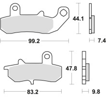 Тормозні колодки trw lucas kh157 organic suzuki rgv 250 93-95, dr 600 / 650 89-96, dr 750 '89, dr 800 90-91, задні