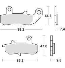Тормозні колодки trw lucas kh157 sinter street suzuki rg v250 93-95 dr 600 / 650 89-96 dr 750 89, dr 800 90-91 задні