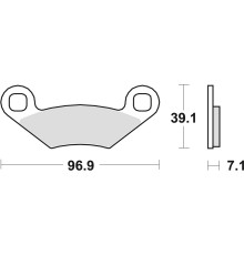 Гальмівні колодки trw lucas kh159 organic polaris outlaw 450 08-10, sportsman 500 '08-, sportsman 600 / 700 02-06, sportsman 800 05-11, ranger 800 '08-, передні/задні (акція)