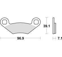Гальмівні колодки trw lucas kh159 organic polaris outlaw 450 08-10, sportsman 500 '08-, sportsman 600 / 700 02-06, sportsman 800 05-11, ranger 800 '08-, передні/задні (акція)