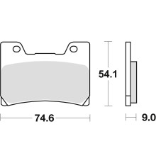 Тормозні колодки trw lucas kh160 sinter street yamaha fzr 600 90-95, tdm 850 96-01, fzr 1000 89-90, v-max 1200 96-02, передні
