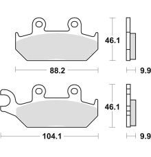 Тормозні колодки trw lucas kh172 organic yamaha xt 600 90-03, xtz 660 91-99 передні (акція)