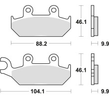 Тормозні колодки trw lucas kh172 organic yamaha xt 600 90-03, xtz 660 91-99 передні (акція)
