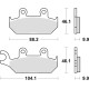 Тормозні колодки trw lucas kh172 sinter street yamaha xt 600 90-03, xtz 660 91-99 передні (акція)