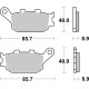 Гальмівні колодки trw lucas kh174 organic honda cbf 500 04-08, cb 600 hornet 98-15, cbf 600 04-13, cbr/rr 600 91-07, nc 700/750 '12-, xl 700v 08-13, cb 750 92-03, cb 900 hornet 02-06, cbr 900 92-03, cb 1000 93-03, cbf 1000 10-16, задня