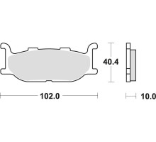 Тормозні колодки trw lucas kh179 sinter street yamaha xv 535 95-98, xj 600 92-97, xvs 650 97-07, xj 900 95-03, xv 1100 94-98, xv 1600 99-04, передні